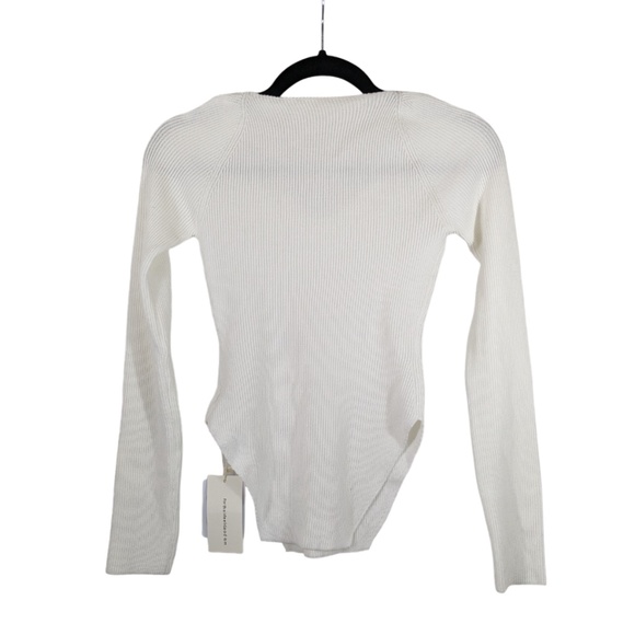 Commense Cream Long Sleeve Scoop Neck Sweater - Picture 2 of 2